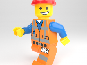 lego minifigure - construction worker Modelo 3D