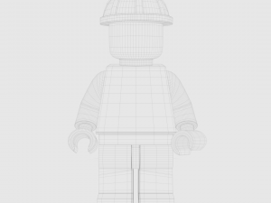 lego minifigure - construction worker Modelo 3D