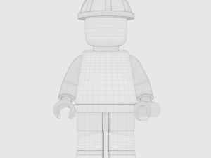 lego minifigure - construction worker Modelo 3D