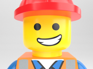 lego minifigure - construction worker Modelo 3D