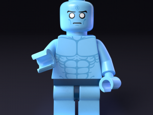 lego minifigure - dr manhattan watchmen 3D Model