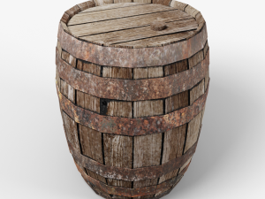 old barrel low-poly 3D Model