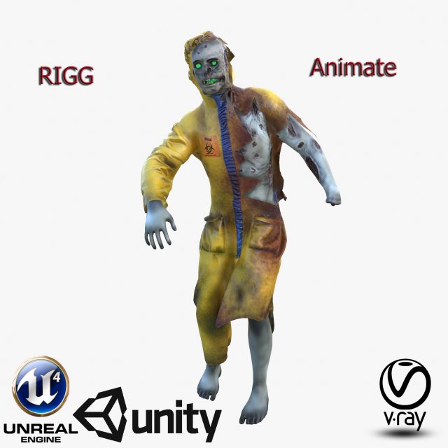zombidoc 3D 模型 .c4d .max .obj .3ds .fbx .stl .blend 