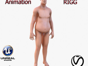 fat man Modello 3D