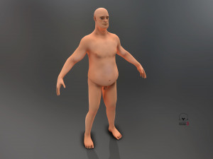 fat man Modello 3D