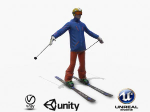 स्कीइस चलनेवाला 3D मॉडल