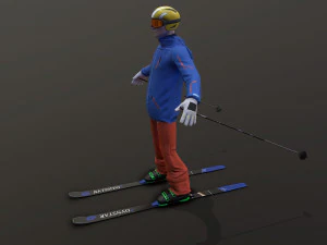skier 3D Model