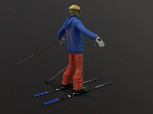 skier 3D Model