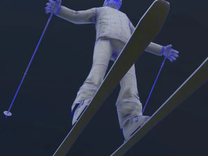 skier 3D Model