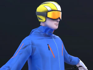 skier 3D Model