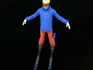 skier 3D Model