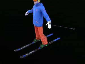 skier 3D Model