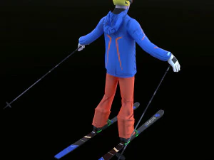 skier 3D Model