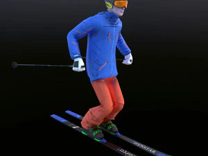 skier 3D Model