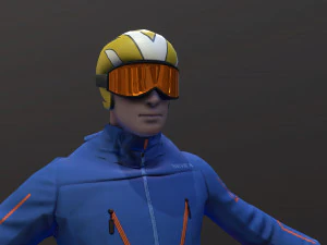 skier 3D Model
