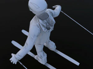 skier 3D Model