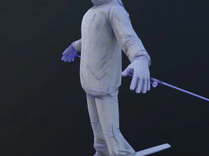 skier 3D Model