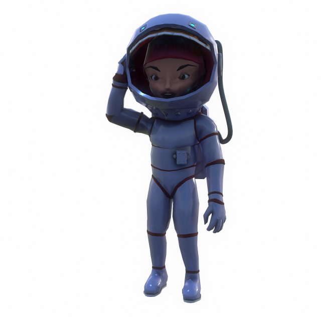 spase wooman 3D 모델 .c4d .max .obj .3ds .fbx .stl .blend 