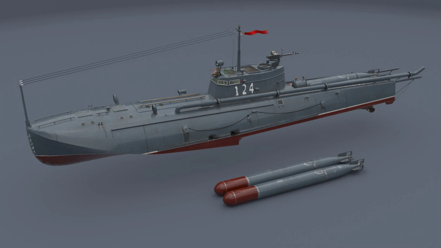 torpedo boat g-5 3D Model .c4d .max .obj .3ds .fbx .stl .blend 