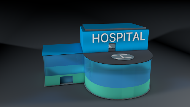 hospital 3D Модель .c4d .max .obj .3ds .fbx .stl .blend 