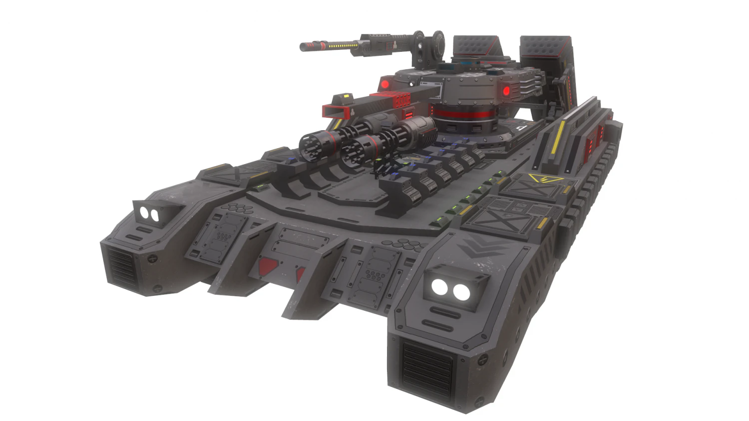 sci-fi tank 3D Model .c4d .max .obj .3ds .fbx .stl .blend 