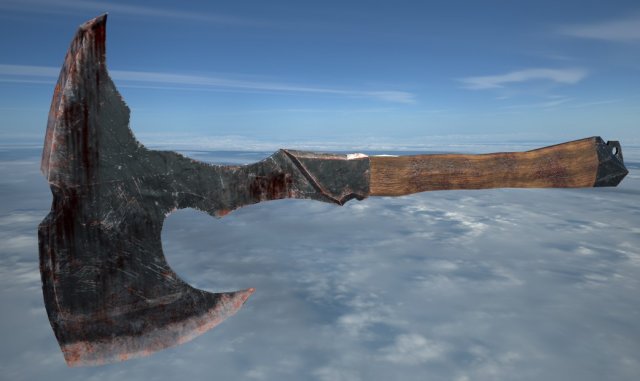 metal axe 3D 模型 .c4d .max .obj .3ds .fbx .stl .blend 