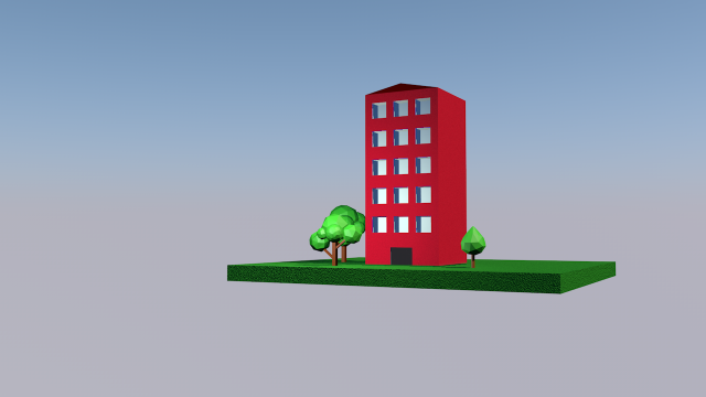 low poly house 3D Modell .c4d .max .obj .3ds .fbx .stl .blend 