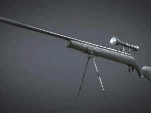 rifle de francotirador con dise&ntilde;o estilizado Modelo 3D
