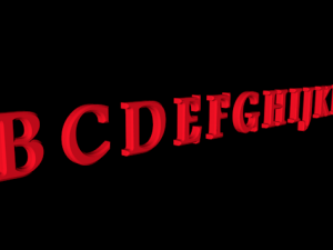 english alphabet letter 3D Модель