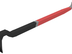 low-poly crowbar 3D Model