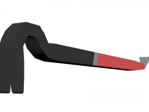low-poly crowbar 3D Model