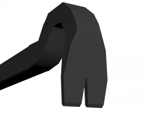 low-poly crowbar 3D Model