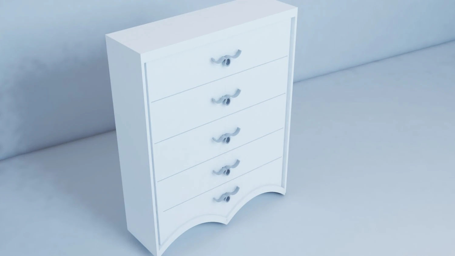 small wardrobe 3D Model .c4d .max .obj .3ds .fbx .stl .blend 