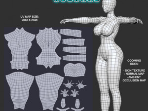lowpoly female mesh roxanne 3D Modell