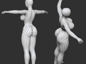 lowpoly female mesh roxanne 3D Modell