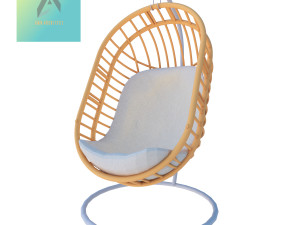 bamboo rattan chairs Modelo 3D