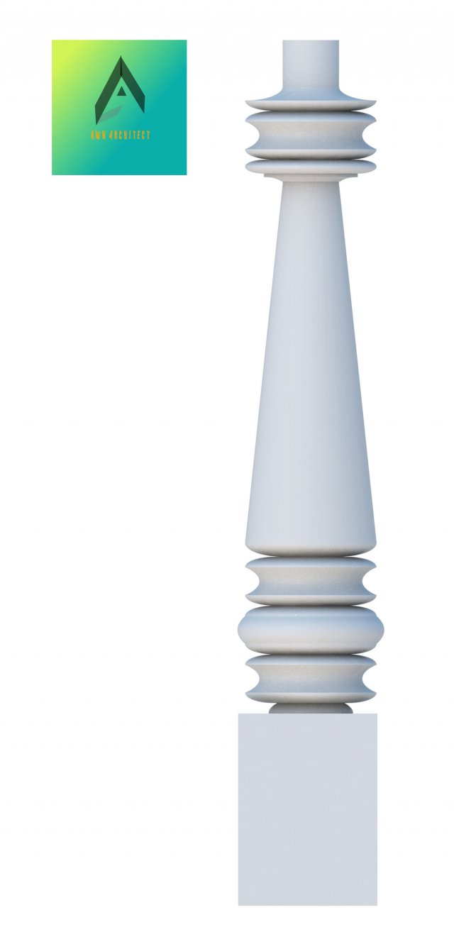 baluster model 2 3D Model .c4d .max .obj .3ds .fbx .stl .blend 