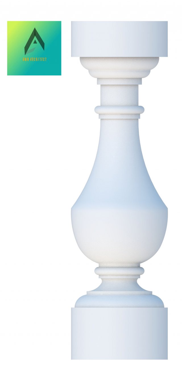 baluster model 4 3D Model .c4d .max .obj .3ds .fbx .stl .blend 