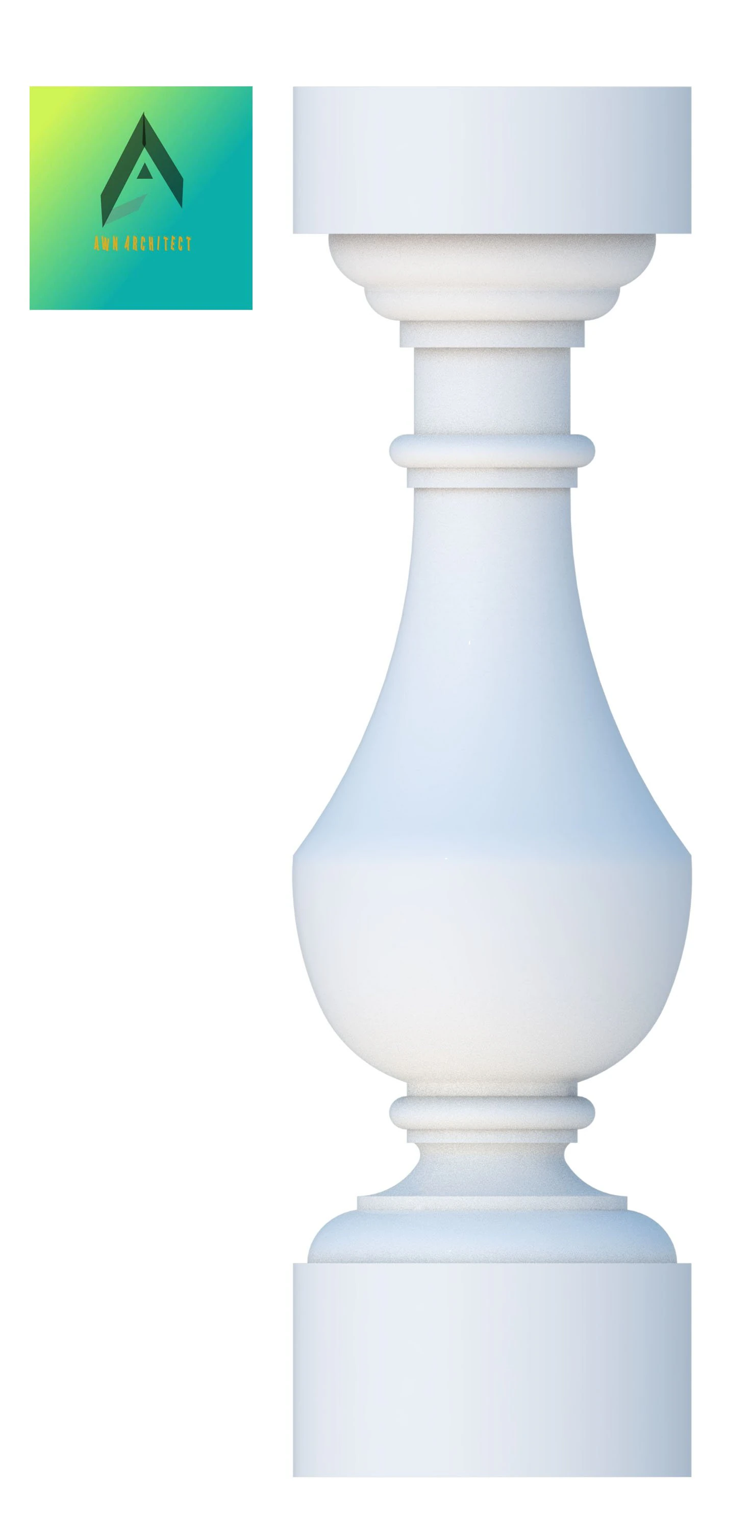 baluster model 4 3D Model .c4d .max .obj .3ds .fbx .stl .blend 