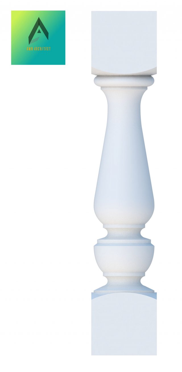 baluster model 5 3D Model .c4d .max .obj .3ds .fbx .stl .blend 