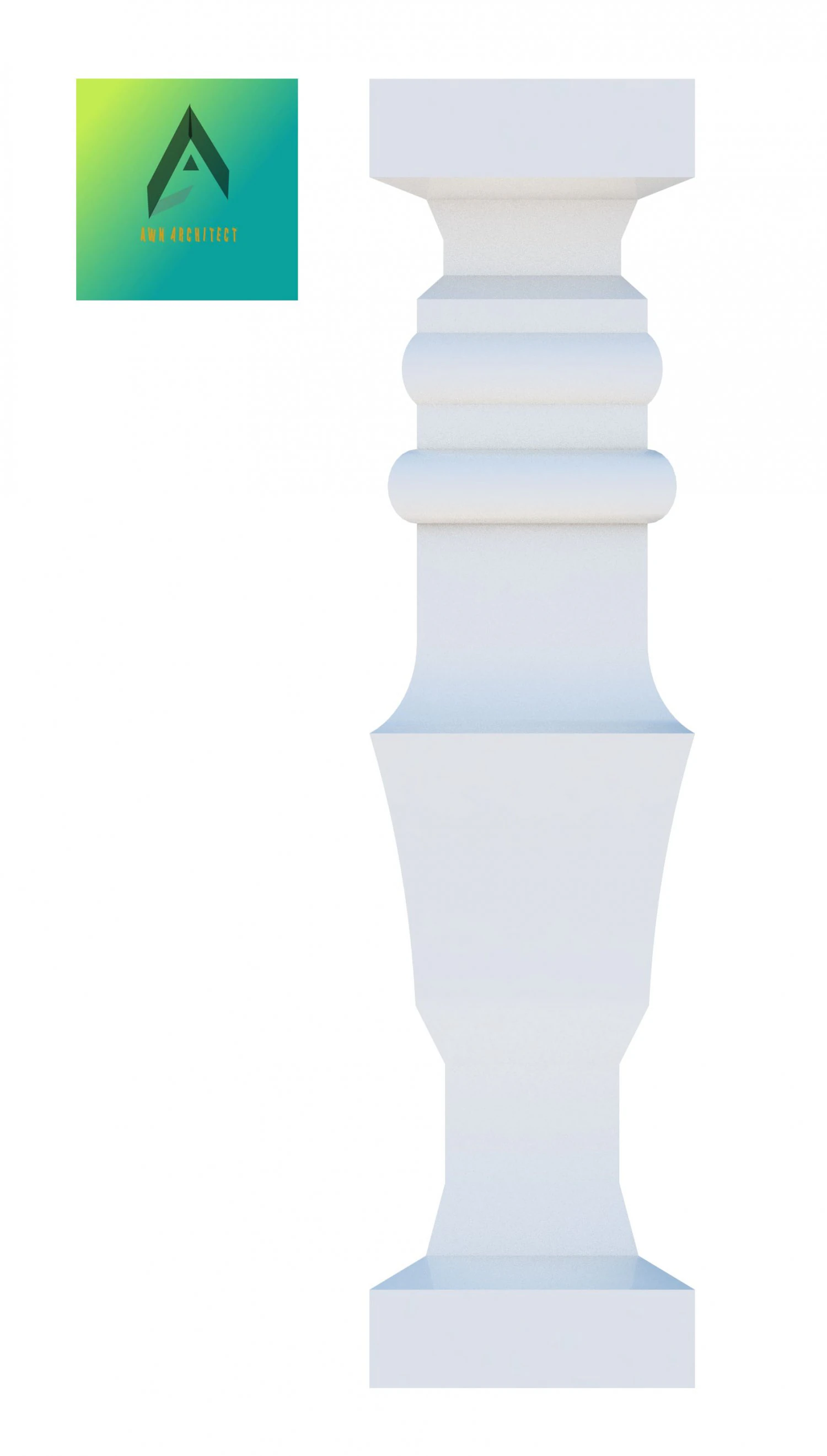 baluster model 6 3D Model .c4d .max .obj .3ds .fbx .stl .blend 