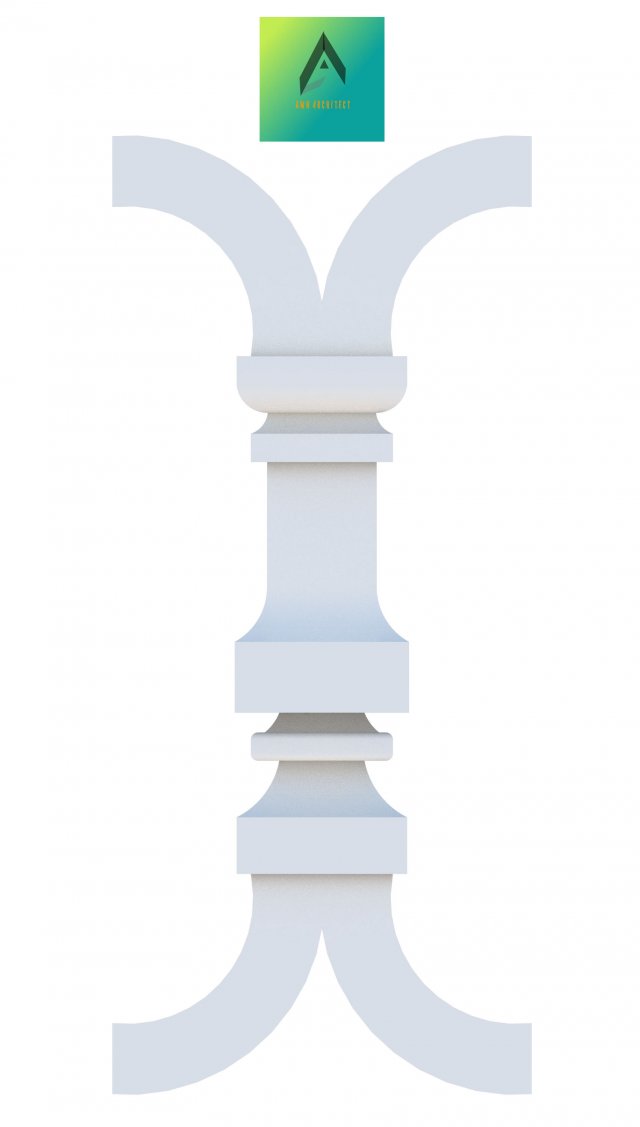 baluster model 7 3D 모델 .c4d .max .obj .3ds .fbx .stl .blend 