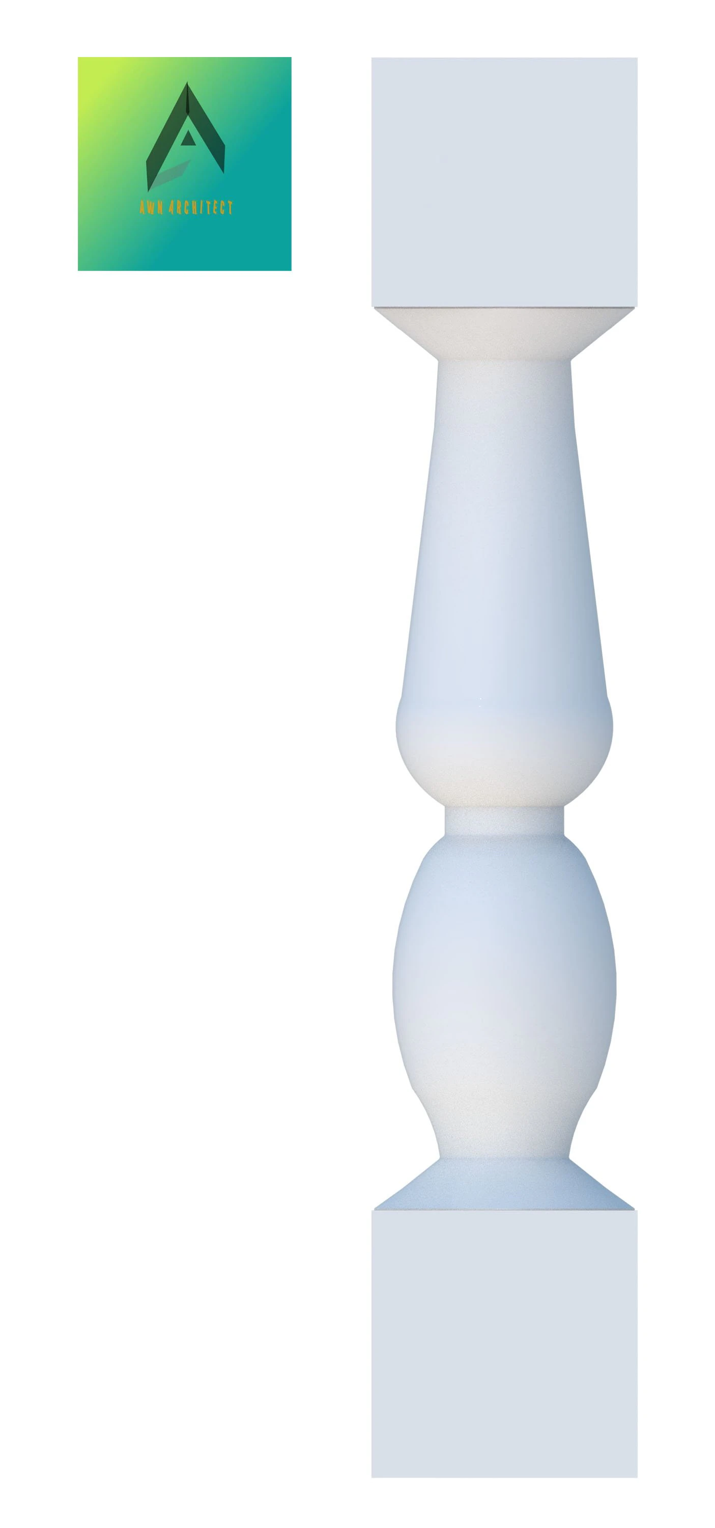 baluster model 8 3D Model .c4d .max .obj .3ds .fbx .stl .blend 