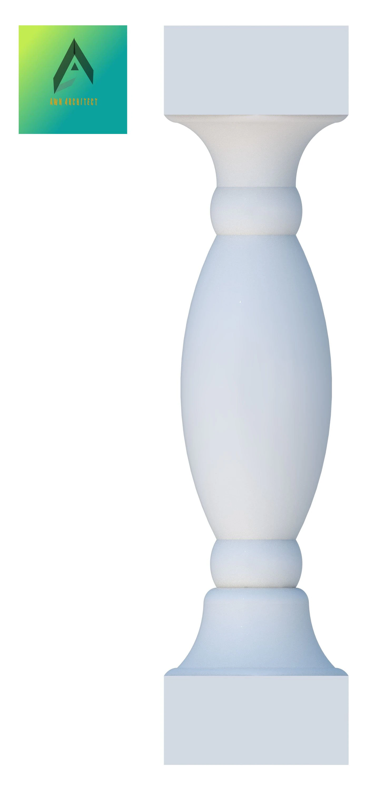 baluster model 15 3D Model .c4d .max .obj .3ds .fbx .stl .blend 