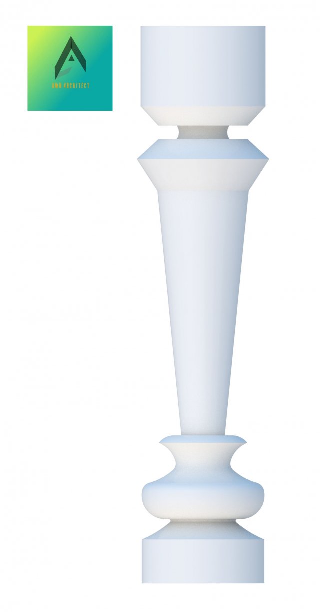 baluster model 16 Modelo 3D .c4d .max .obj .3ds .fbx .stl .blend 