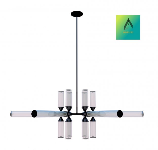 pendant lamp chandelier design 3D Model .c4d .max .obj .3ds .fbx .stl .blend 