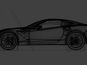 chevrolet corvette stingray car 3D Model
