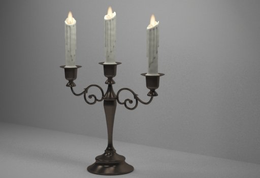 candle Model 3D .c4d .max .obj .3ds .fbx .stl .blend 