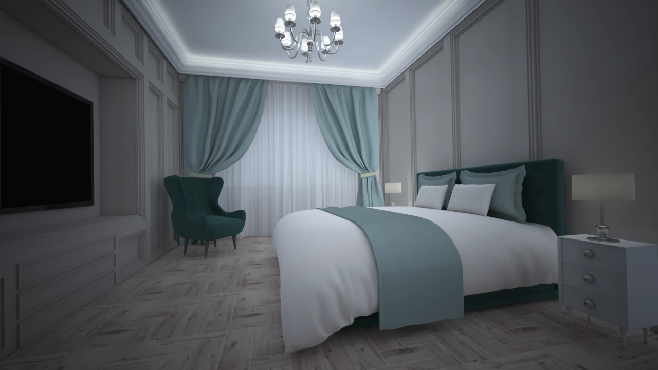bedroom 3D Model .c4d .max .obj .3ds .fbx .stl .blend