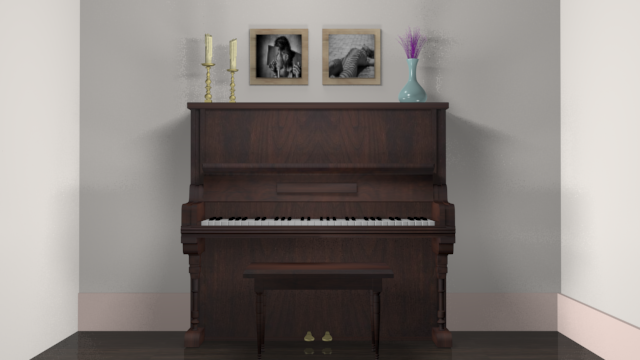 piano Model 3D .c4d .max .obj .3ds .fbx .stl .blend 